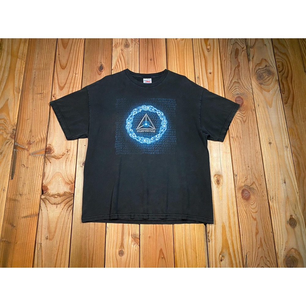 Vintage Y2k Mudvayne Triangle Logo Alchemy Coded T-Shirt, Nu-Metal Band Tee